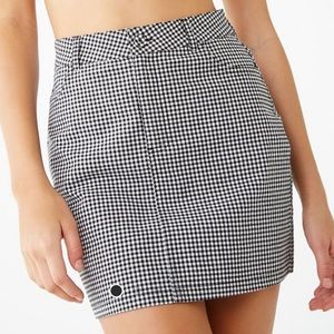 Forever 21 Black/White Gingham Mini Skirt